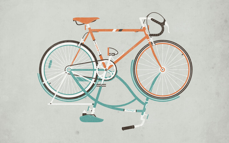 illustrated bicycle design