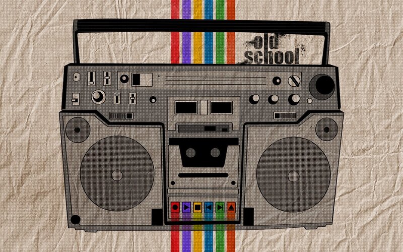 Illustrated Boombox