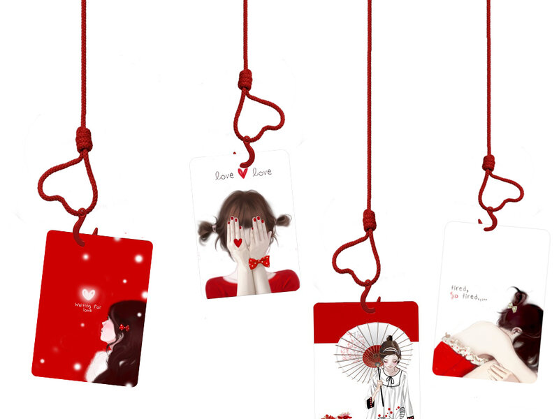Illustrated Cards with Girls