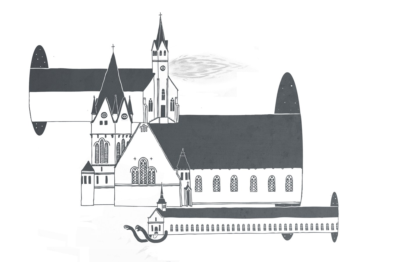 illustrated church building