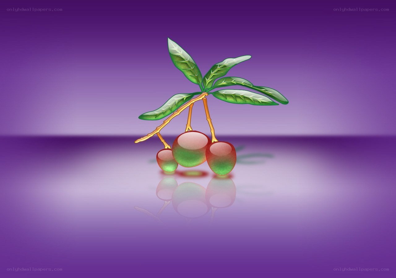 illustrated fruit branch