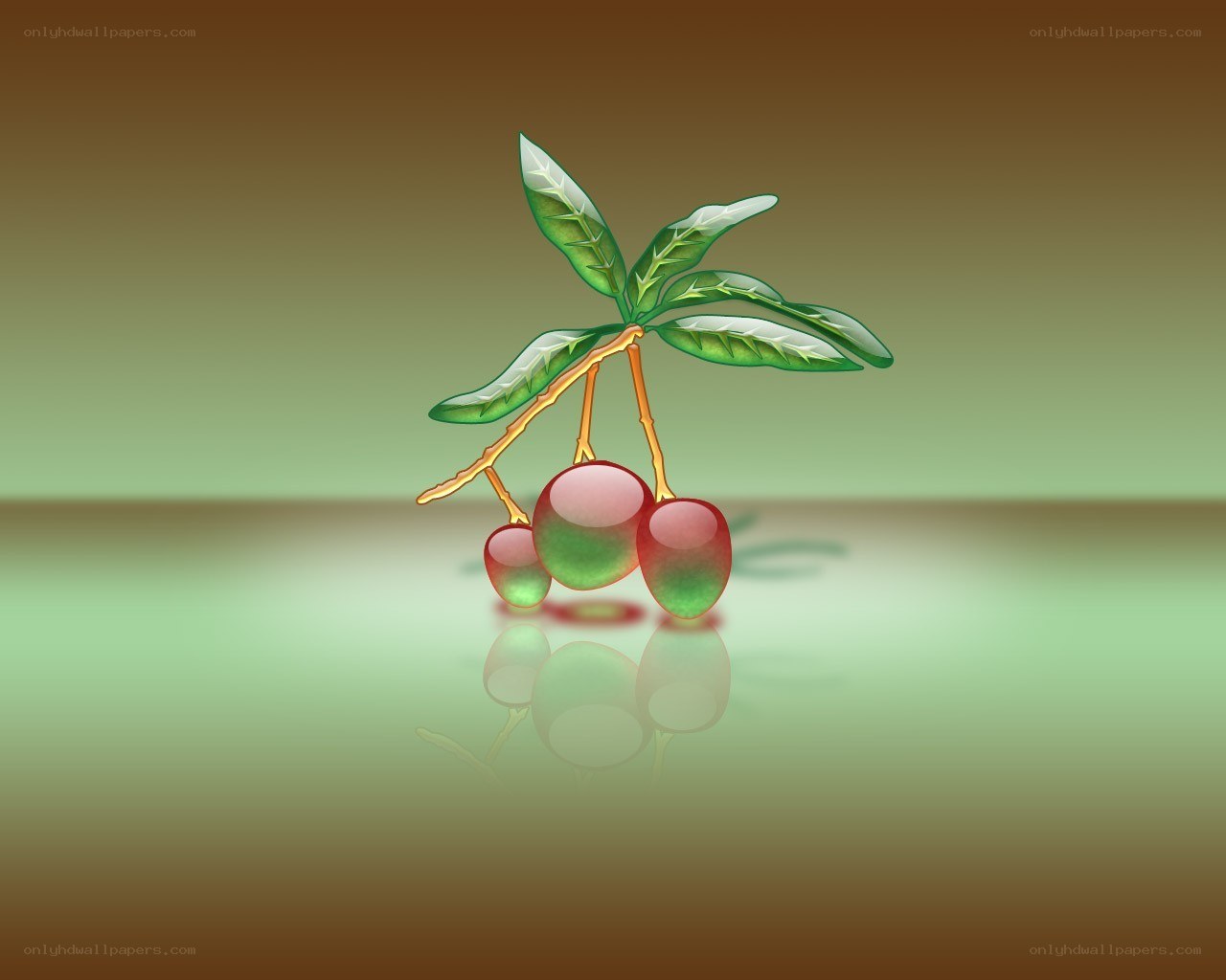 illustrated fruit branch