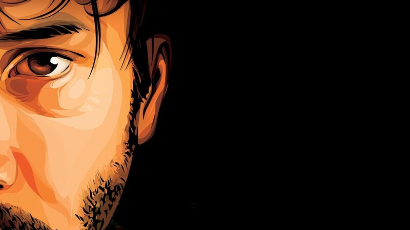 illustrated man's face