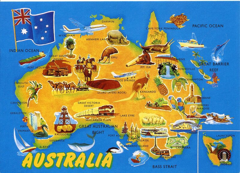Illustrated Map of Australia