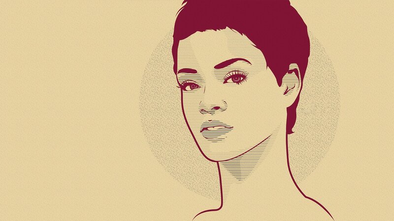 illustrated portrait of a woman