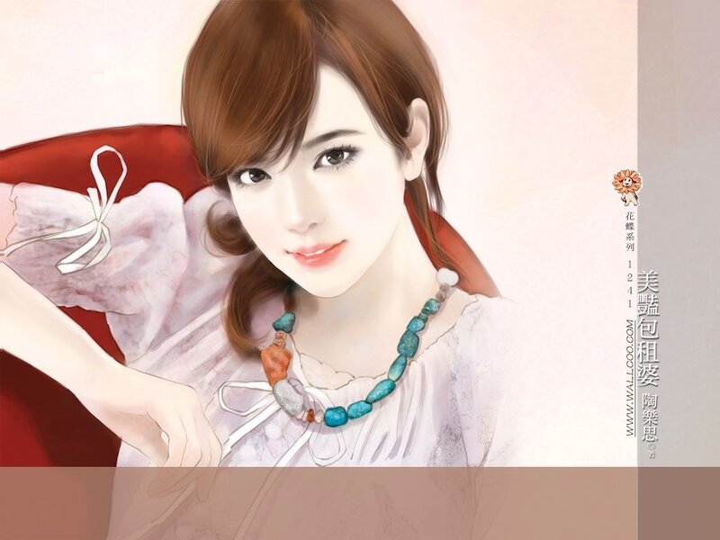 Illustration of a woman with necklace