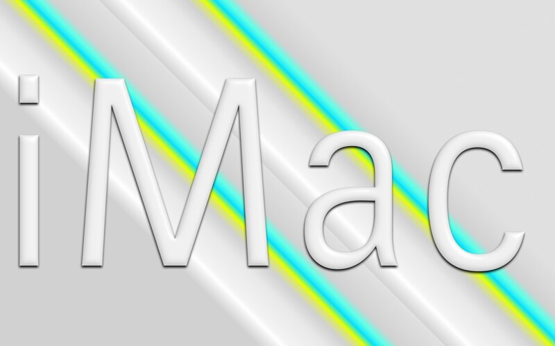 iMac logo on abstract background