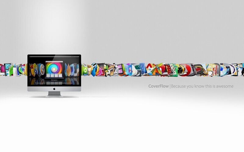 IMac with App Icons — White