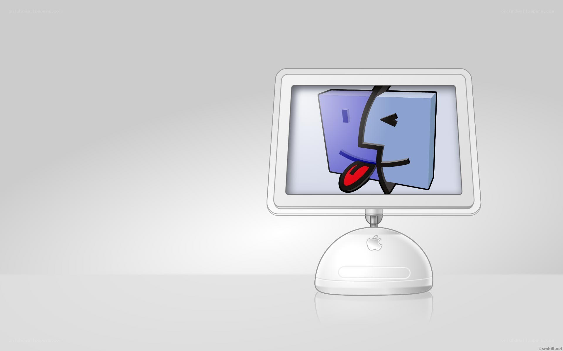 iMac with cartoon character