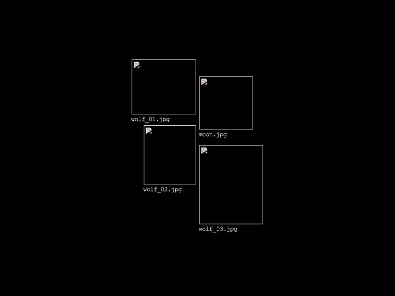 image files on black background