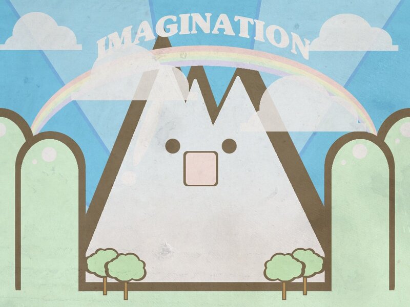 Imagination mountain scene