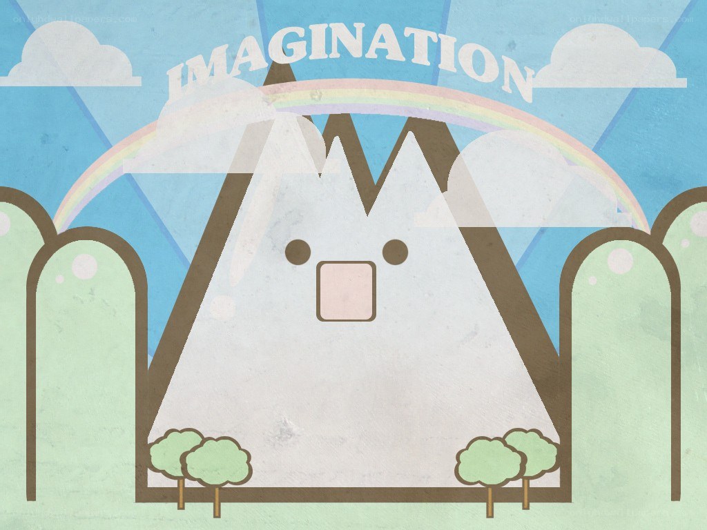 Imagination mountain scene