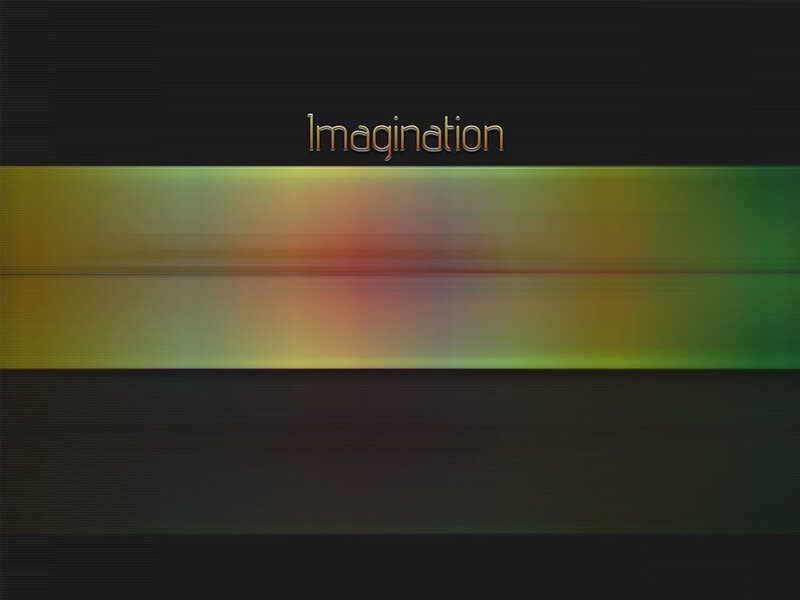 Imagination text with color gradient