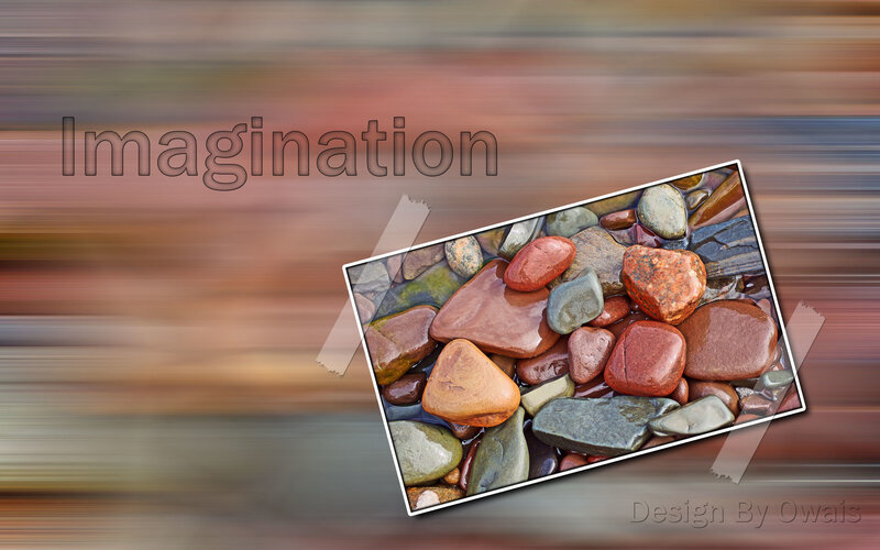 Imagination with pebbles
