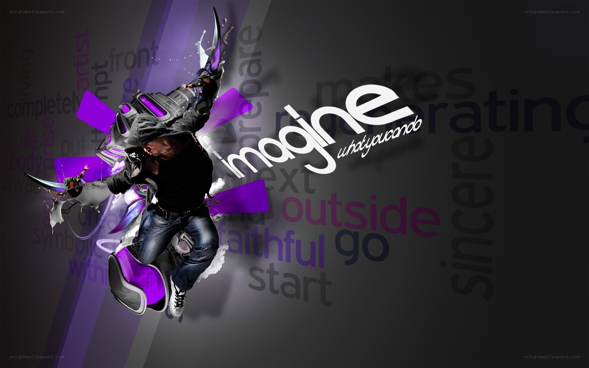 Imaginative digital art with dancer