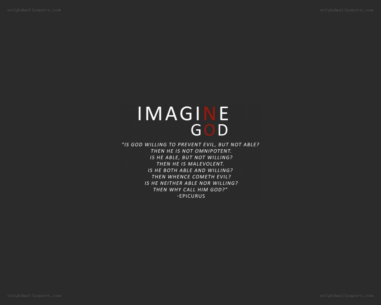 Imagine God quote