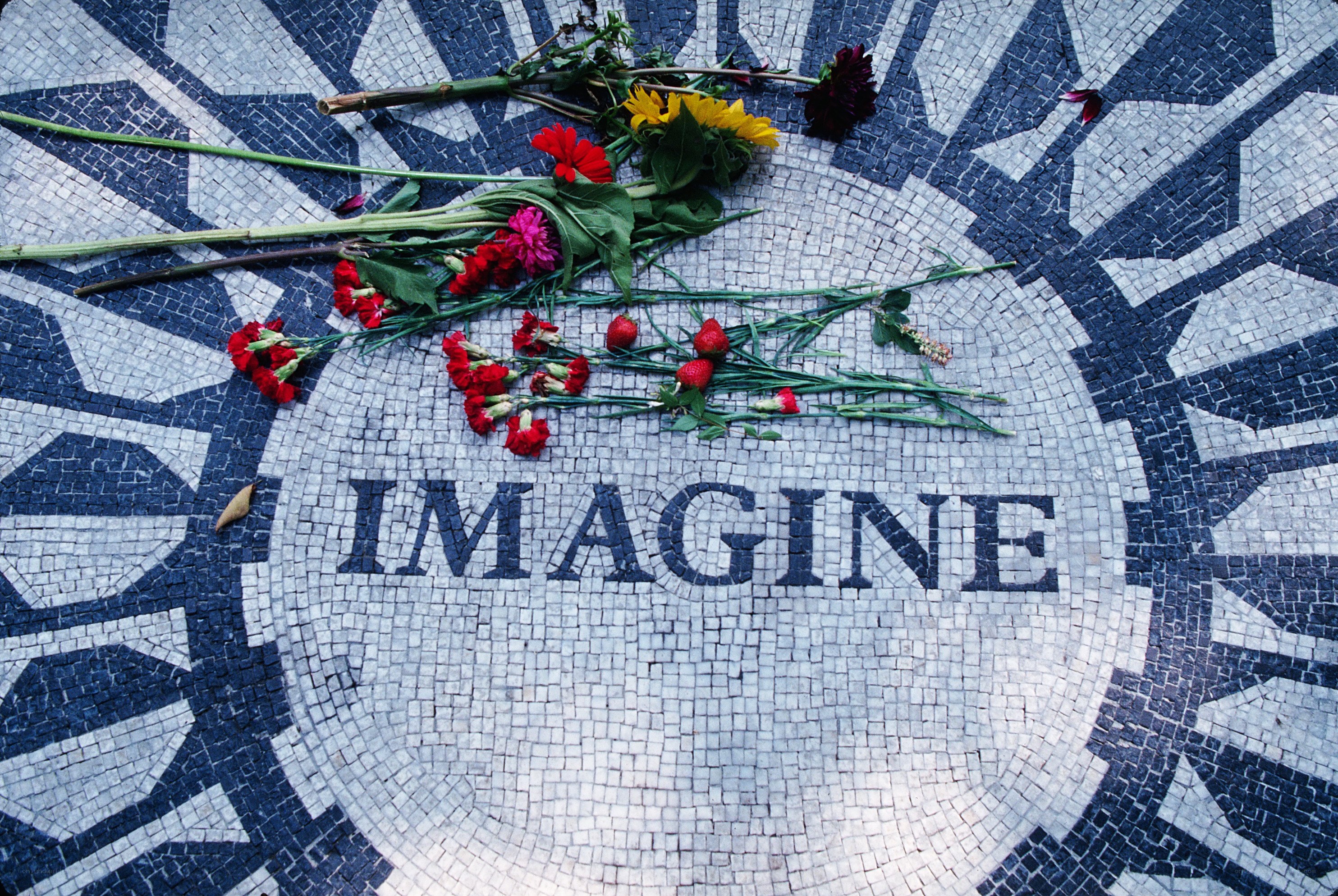 Imagine mosaic with flowers