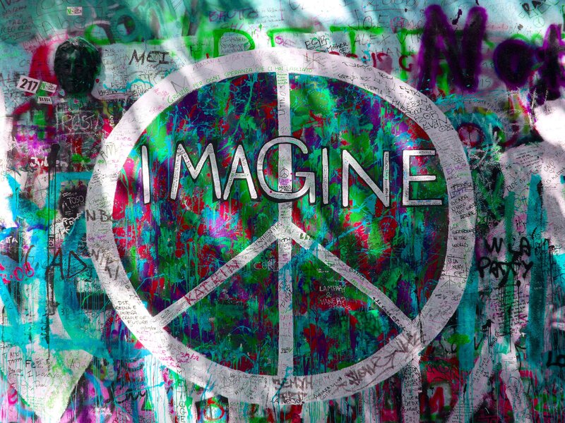 Imagine peace wall