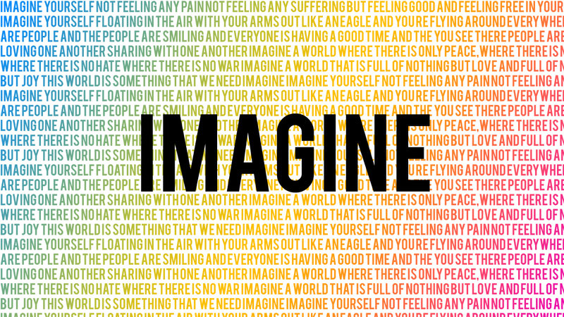 Imagine song lyrics art