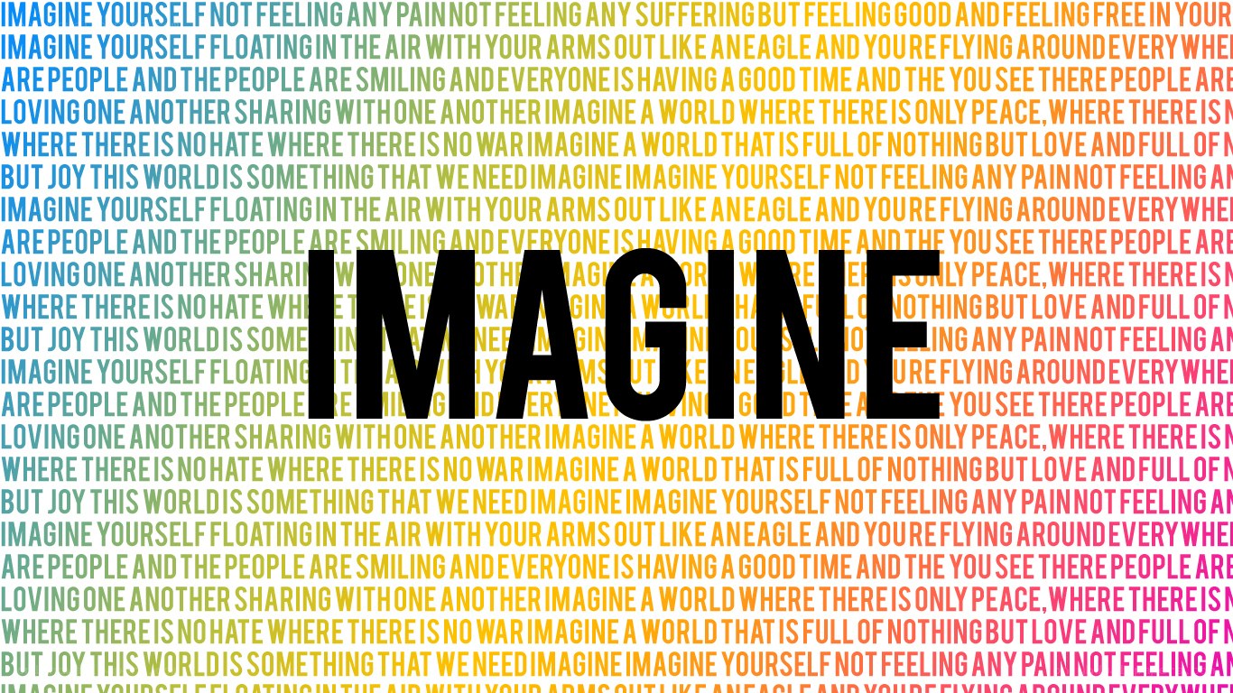Imagine song lyrics art