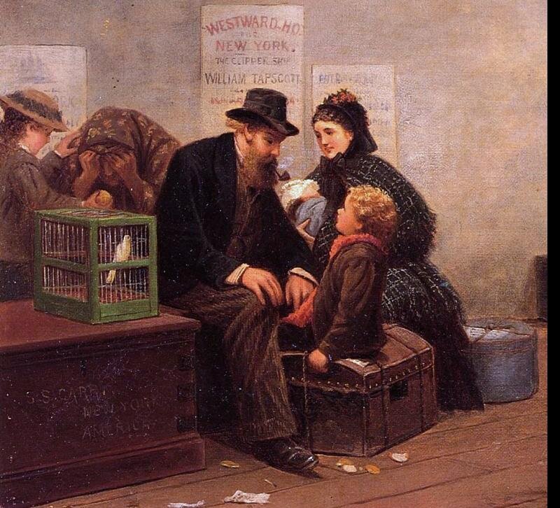 Immigrant Family Waiting