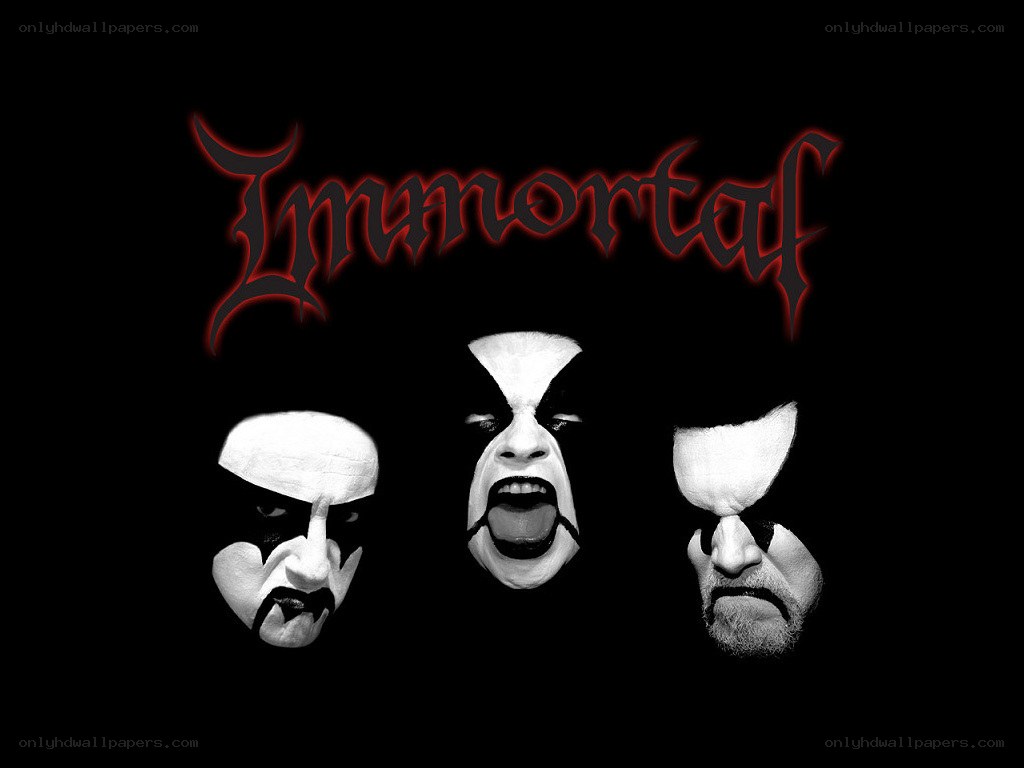 Immortal band logo with faces