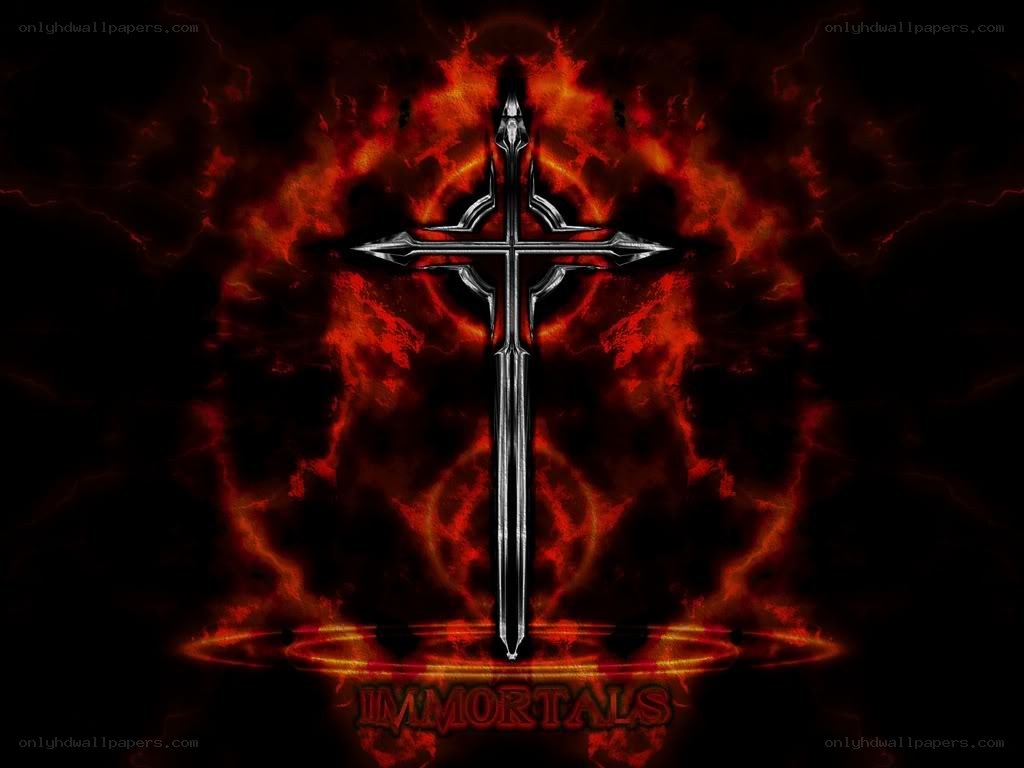 Immortals logo with fiery cross