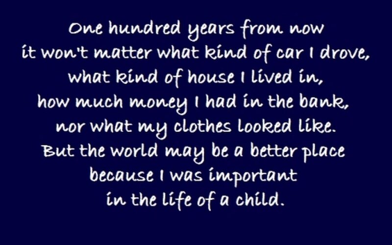 impact on a child's life