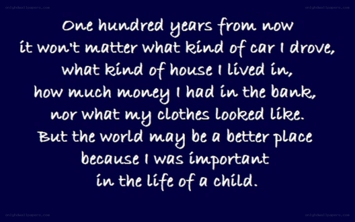 impact on a child's life