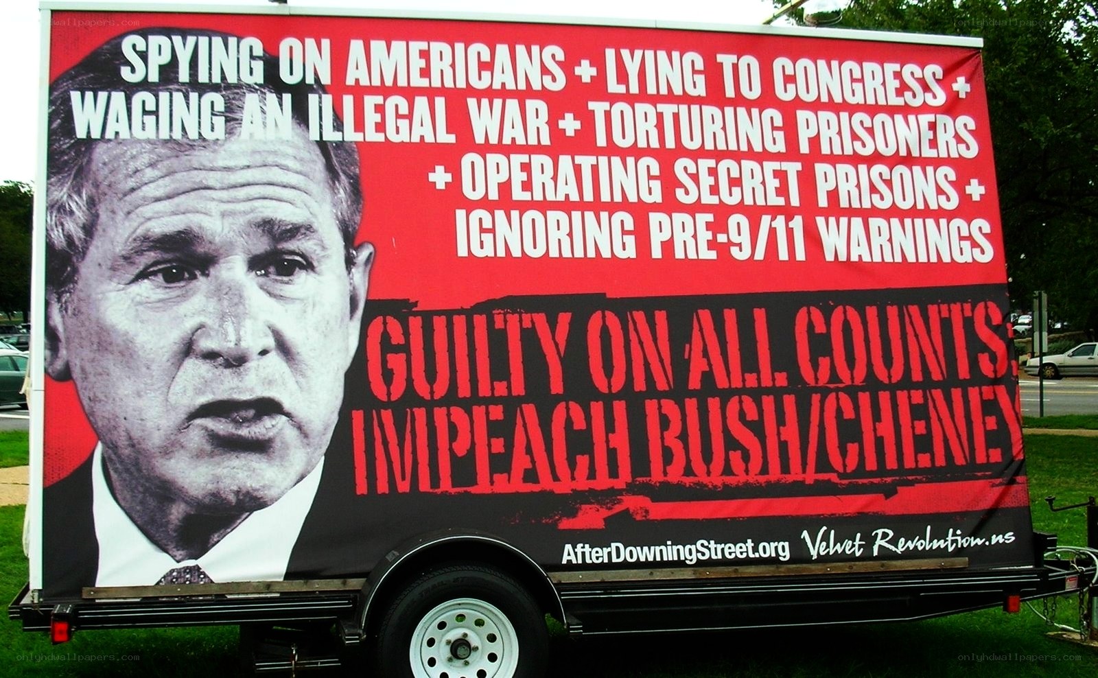 Impeach Bush/Cheney billboard