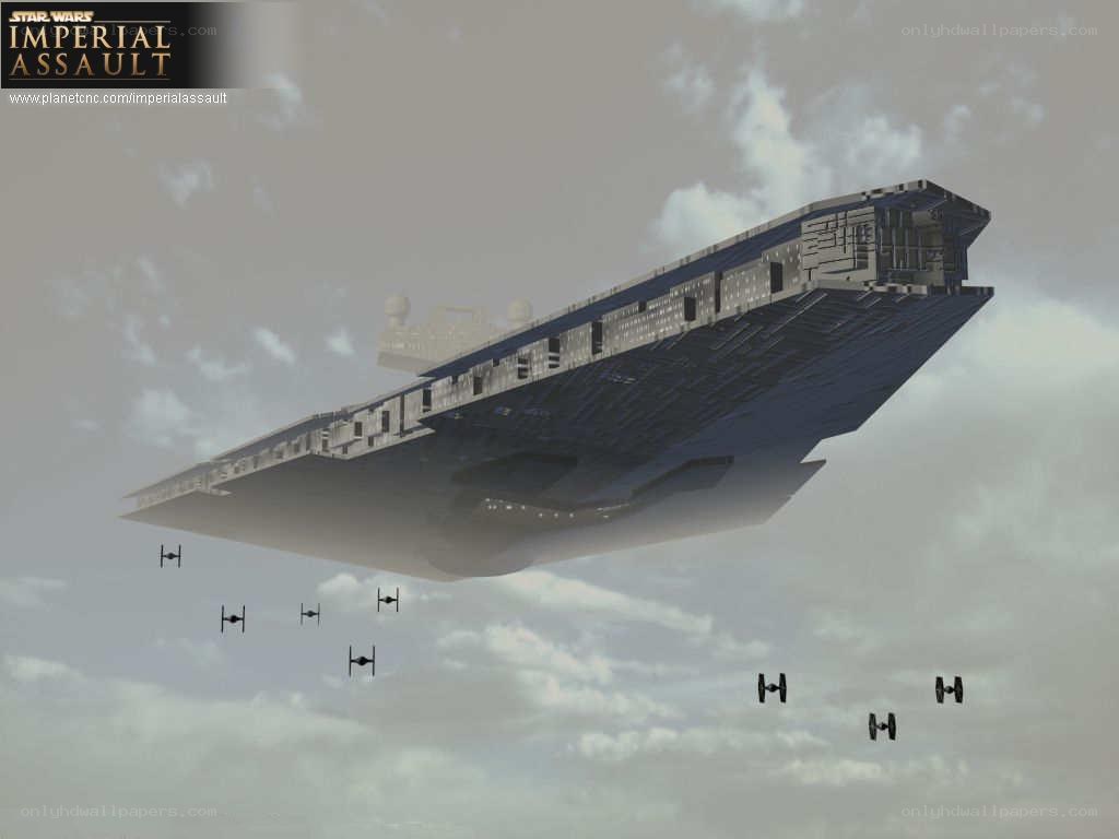 Imperial Assault scene with Star Destroyer