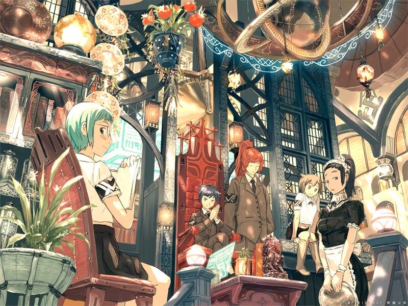 Imperial Boy scene in a cafe