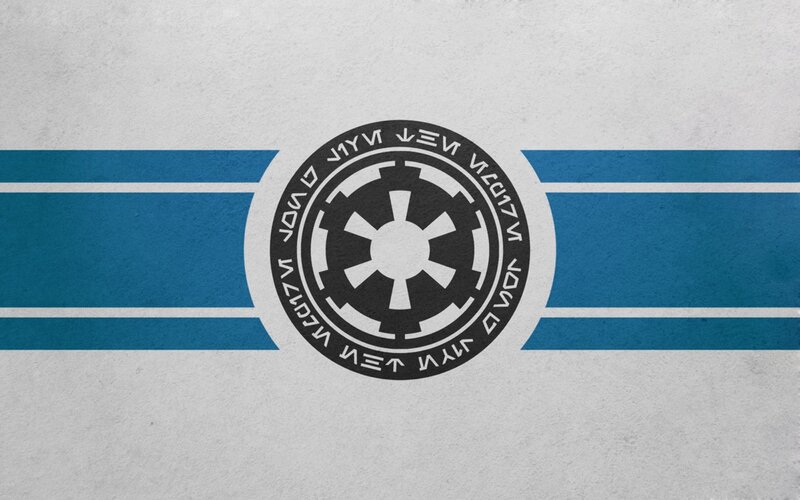 Imperial Crest on Banner — White