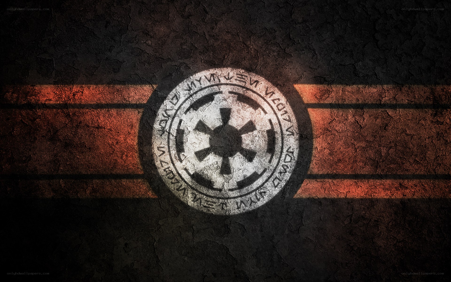 Imperial emblem on cracked wall