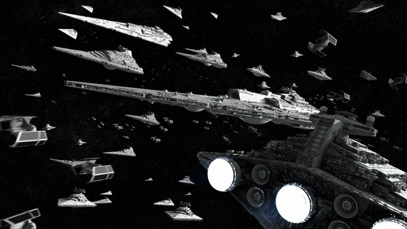 Imperial Fleet in Space — Black, Dramatic, Night