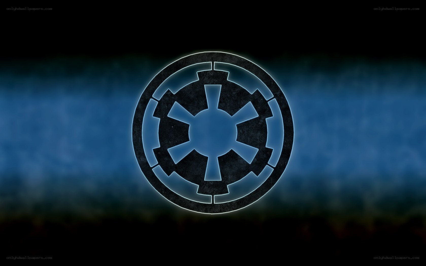 Imperial insignia on blue background