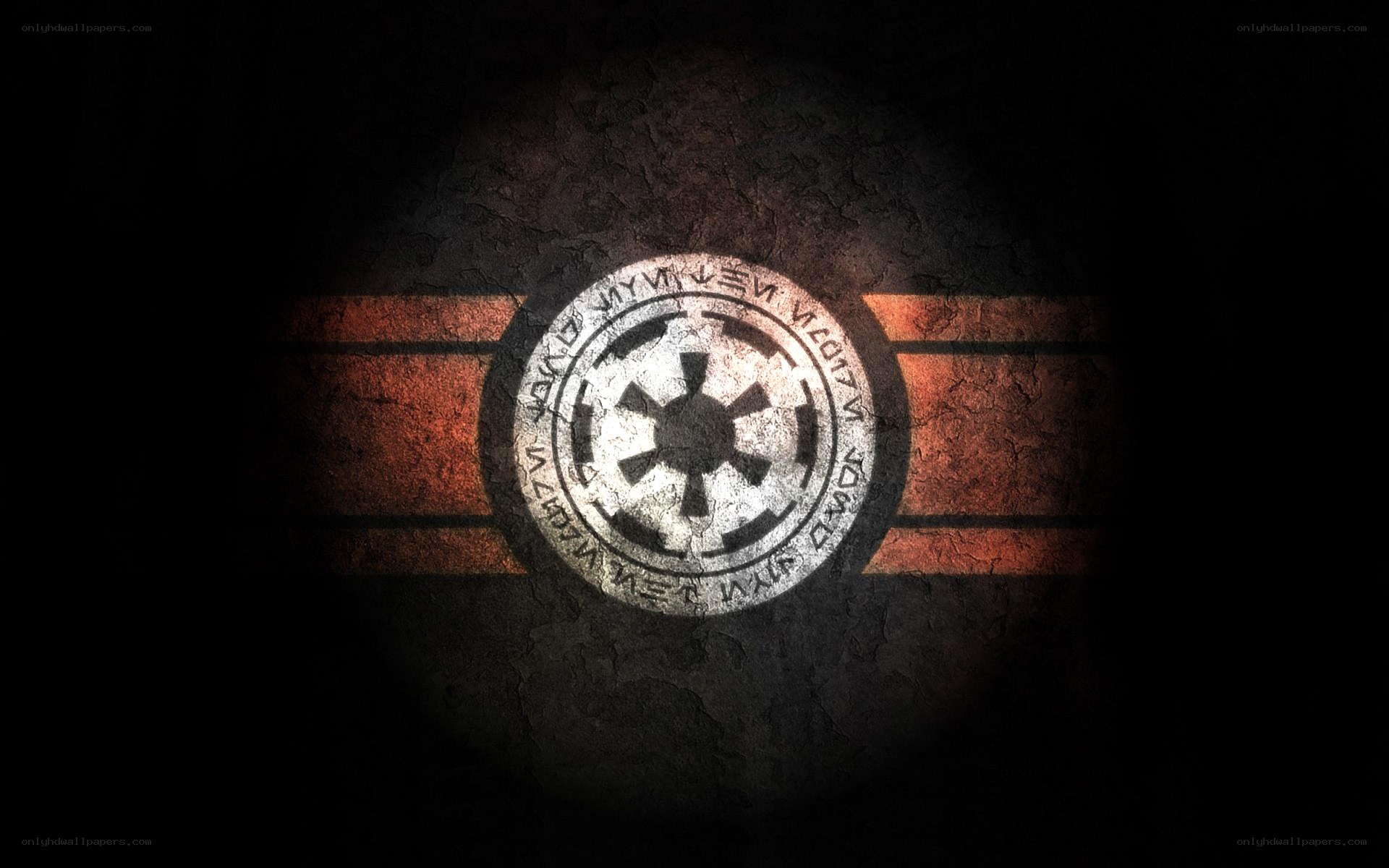 Imperial insignia on cracked wall