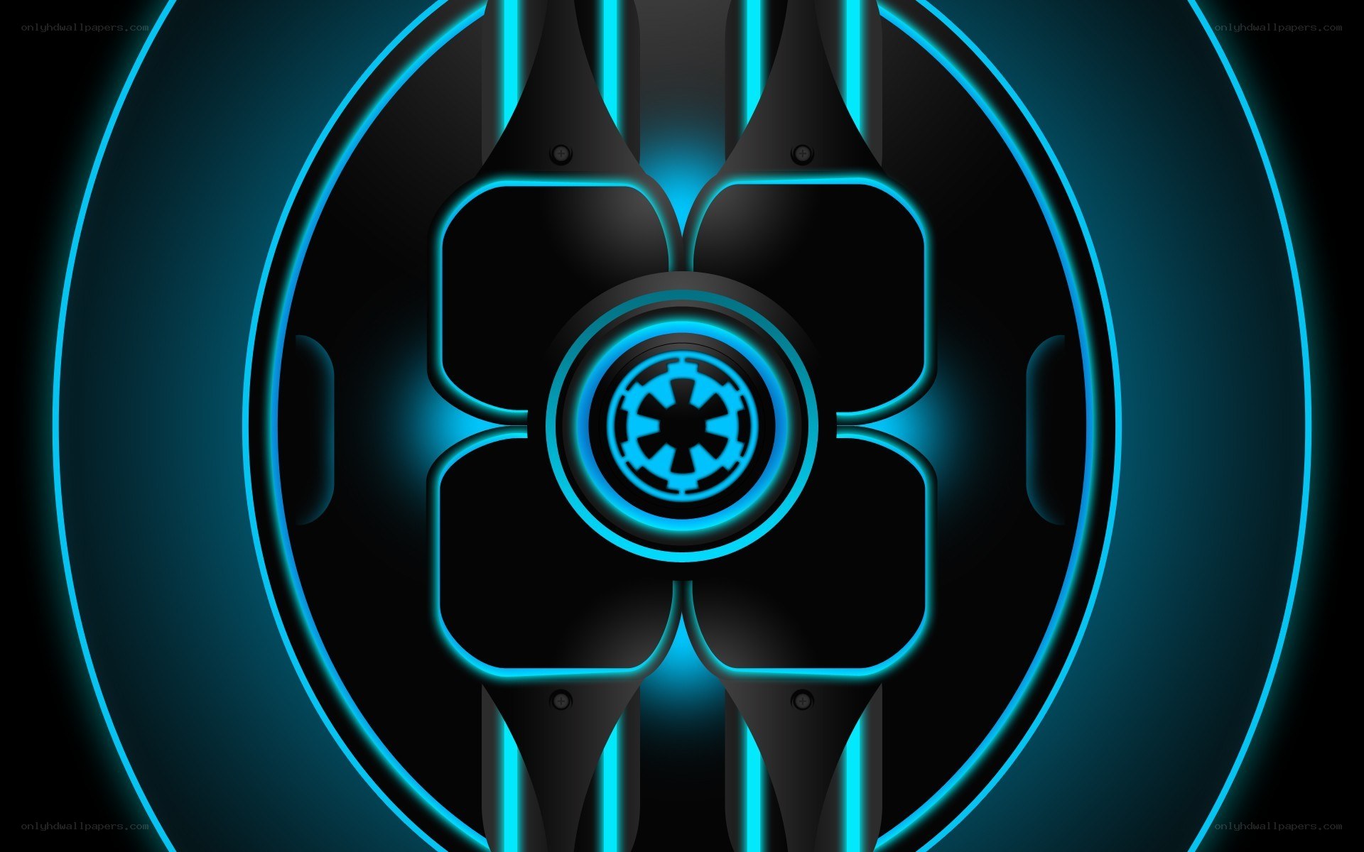 Imperial logo with neon design