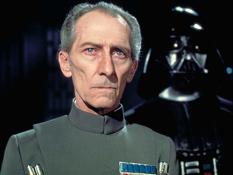Imperial officer with Darth Vader