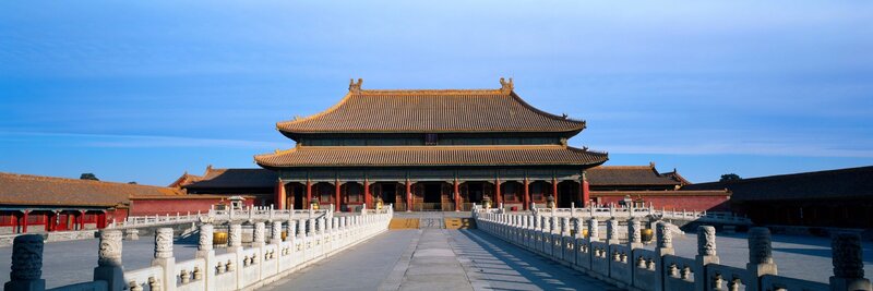 Imperial Palace Courtyard — Blue, Serene