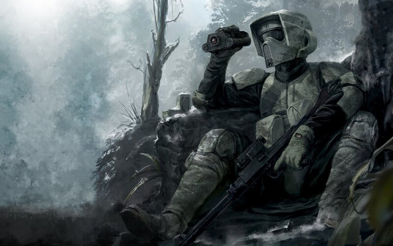Imperial scout in snowy terrain