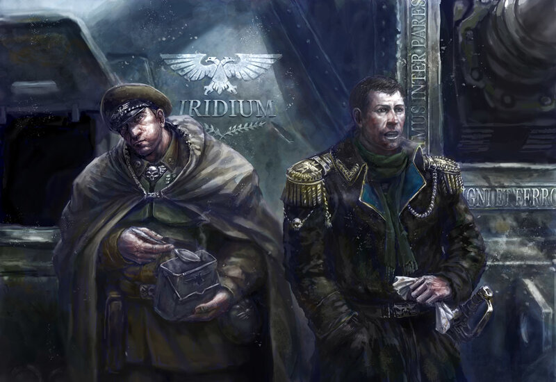 Imperial soldiers in a war-torn setting