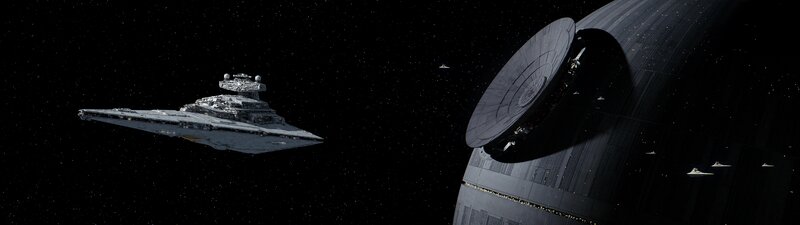 Imperial Star Destroyer — Black, Dramatic, Night, Digital Art, Death Star, Starships