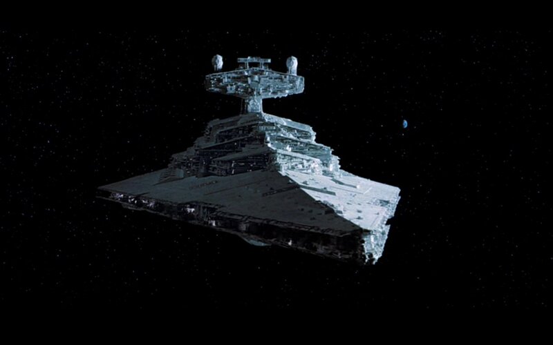 Imperial Star Destroyer — Black, Dramatic, Night, Digital Art