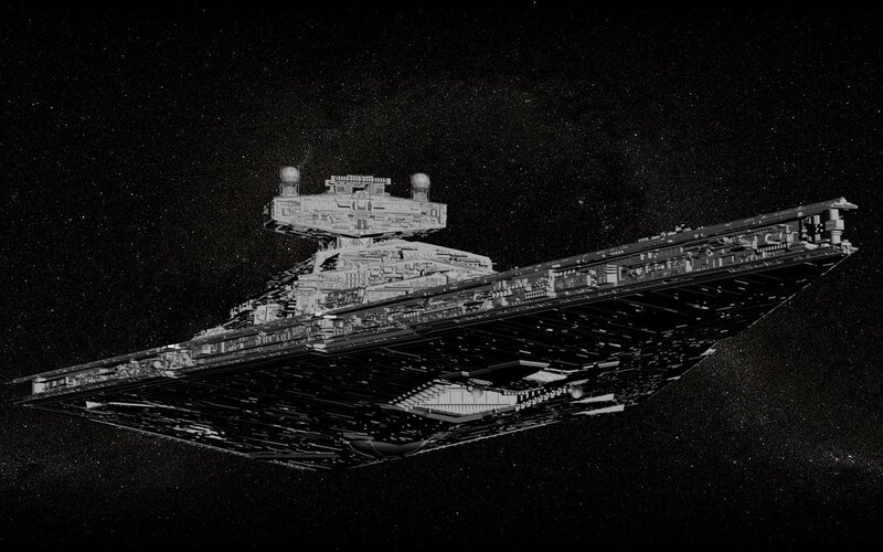 Imperial Star Destroyer — Black, Dramatic