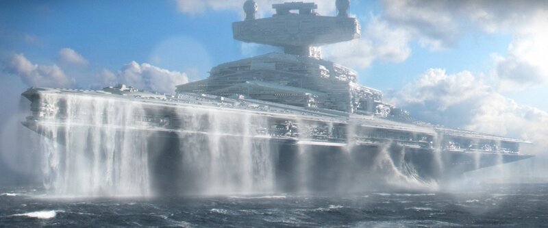 Imperial Star Destroyer — Blue, Dramatic, Afternoon
