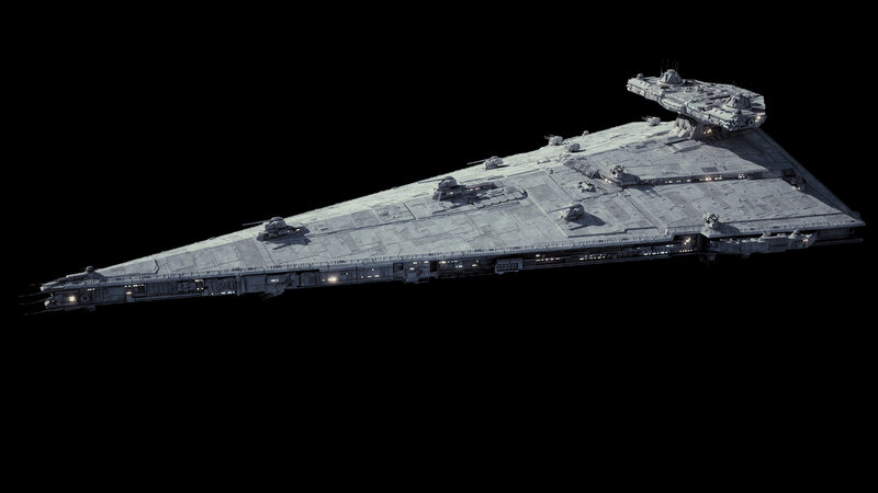 Imperial Star Destroyer — Gray, Dramatic, 3d Render, Spaceship, Space, Starship