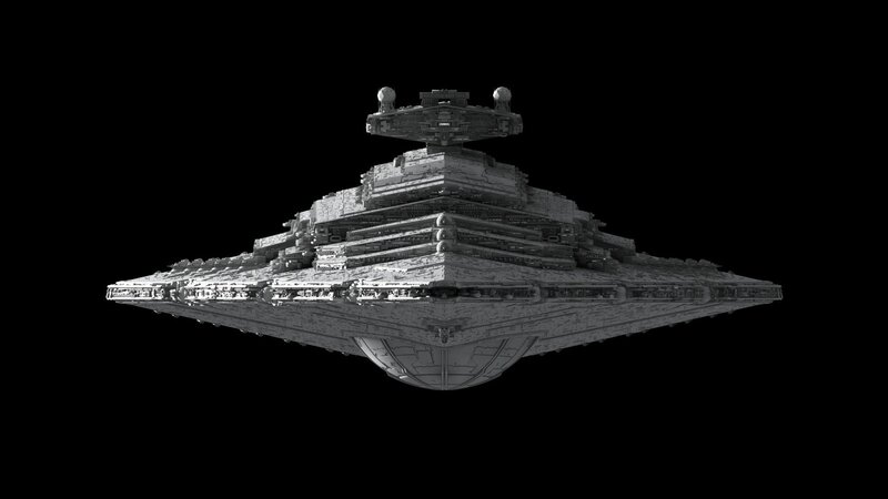 Imperial Star Destroyer — Gray, Dramatic, 3d Render, Spaceship, Spacecraft