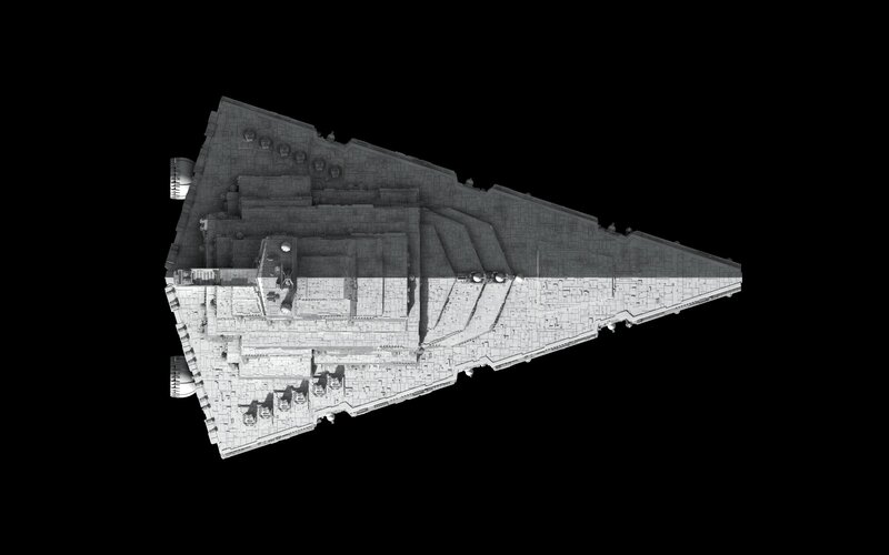 Imperial Star Destroyer — Gray, Dramatic, 3d Render, Spaceship, Star Wars