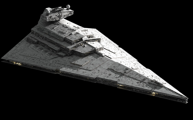 Imperial Star Destroyer — Gray, Dramatic, 3d Render, Spaceship, Starship, Space